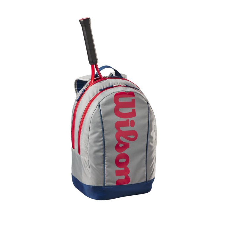 Wilson Tennis-Rucksack Junior/Kinder (Hauptfach+Schlägerfach) grau